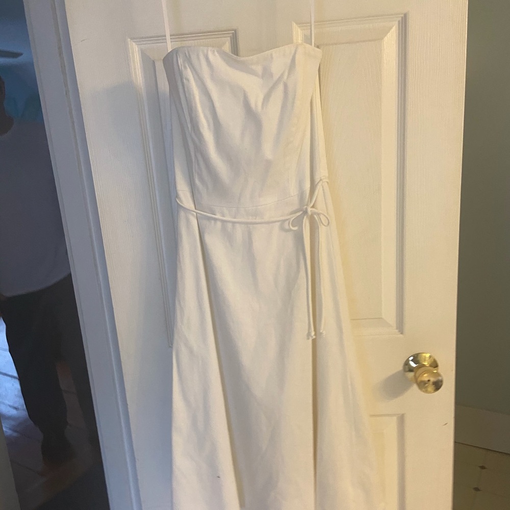 NWT white strapless dress size 6 WHBM